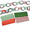 7" Bulk 500 Pc. Candy-Striped Red & Green Paper Chains Image 4