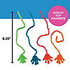 7" Bulk 72 Pc. Colorful Brights Vinyl Sticky Hands Image 1