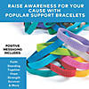 7" circ. Bulk 100 Pc. Awareness &amp; Support Bracelets Assortment Image 2