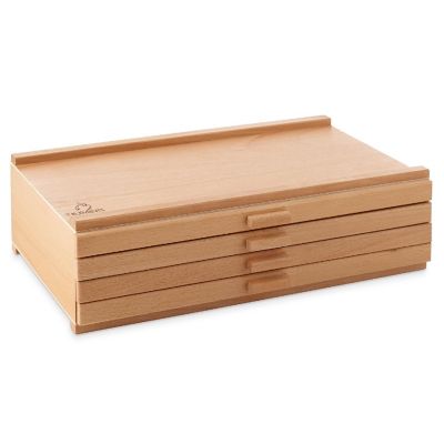 7 Elements Artist Wooden 4-Drawer Storage Box for Art Pastels, Pencils, Brushes and Tools Image 1