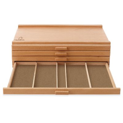 7 Elements Artist Wooden 4-Drawer Storage Box for Art Pastels, Pencils, Brushes and Tools Image 2