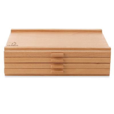 7 Elements Artist Wooden 4-Drawer Storage Box for Art Pastels, Pencils, Brushes and Tools Image 3