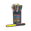 7" Flip Name Black & Bright Polka Dot  Wood Sticks with Cup - 36 Pc. Image 1