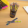 7" Flip Name Black & Bright Polka Dot  Wood Sticks with Cup - 36 Pc. Image 2
