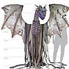 7 Ft. Animated Winter Dragon Metal Halloween Decoration with Volume Control Image 2