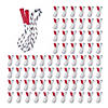 7 Ft. Bulk 72 Pc. Red Spiral White Nylon Jump Ropes with Plastic Handles Image 1