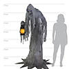 7 Ft. Wailing Phantom with Lantern Animated Halloween Decoration Image 2