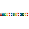 7 Ft. x 6 3/4" Building Block Party Paper Pennant Garland Image 1