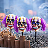 7" Light-Up Clown Yard Stake Decorations - 3 Pc. Image 1