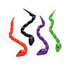 7" Mini Halloween Orange, Black, Purple & Green Plastic Wiggle Snakes - 24 Pc. Image 1