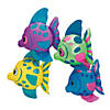 7" Mini Inflatable Bright Multicolor Vinyl Tropical  Fish - 12 Pc. Image 1