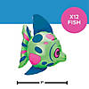 7" Mini Inflatable Bright Multicolor Vinyl Tropical  Fish - 12 Pc. Image 2