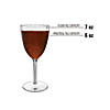 7 oz. Clear Round Disposable Plastic Wine Goblets (36 Goblets) Image 2