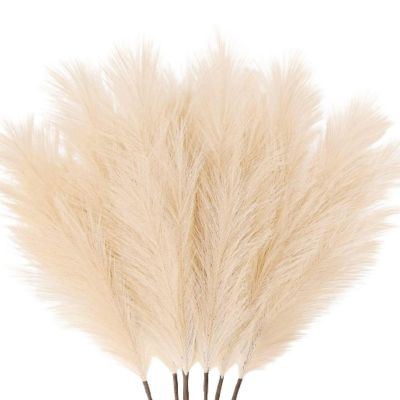 7-Pcs Beige Pampas Grass Boho Decor Image 1
