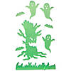 7-Piece Glow in the Dark Evil Tree and Ghosts Halloween Gel Window Clings Image 1