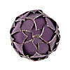 7" Purple Flower Glitter Petal Shatterproof Ball Christmas Ornament Image 3