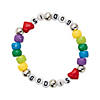 7" Religious God is Heart Beaded Bracelet Craft Kit &#8211; Makes 12 Image 1