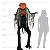 7' Scorched Scarecrow with Flamelight Animated Prop Image 1