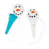 7" Snowman Plastic Ice Cream Cone Shooters with Foam Ball - 12 Pc. Image 1