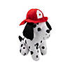 7" White & Black Stuffed Dalmatian Dogs with Fire Hat - 12 Pc. Image 1