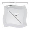 7" White Wave Plastic Appetizer/Salad Plates (70 Plates) Image 2