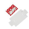 7" x 2" Snowflake Red & White Cardstock Cookie Boxes - 12 Pc. Image 1