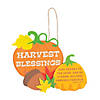 7&quot; x 6&quot; Religious Fall Harvest Blessings Sign Craft Kit &amp;#8211; Makes 12 Image 1