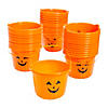 7" x 8 1/2" Bulk 72 Pc. Jack-O&#8217;-Lantern Plastic Trick-or-Treat Buckets Image 1