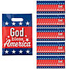 7" x 9 1/2" Bulk 50 Pc. Religious Fourth of July Plastic Goody Bags Image 1