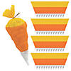 7" x 9" Bulk 50 Pc. Candy Corn-Shaped Cellophane Bags Image 1