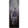 70.75" Spooky Blue Skull Graveyard Halloween Door Decoration Image 1