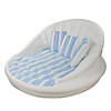 70-Inches Inflatable White and Blue Striped Floating Swimming Pool Sofa Lounge Raft Image 1