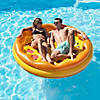 70" Inflatable Brown and Yellow Pizza Round Swimming Pool Raft Lounger Image 1