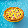 70" Inflatable Brown and Yellow Pizza Round Swimming Pool Raft Lounger Image 2