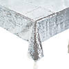 70" x 70" Silver Sequined Tablecloth Image 1