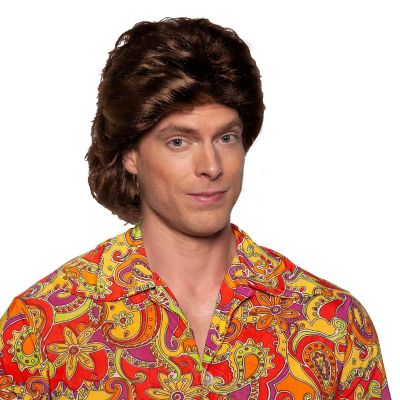 70's Disco Adult Costume Wig  Brown Image 1