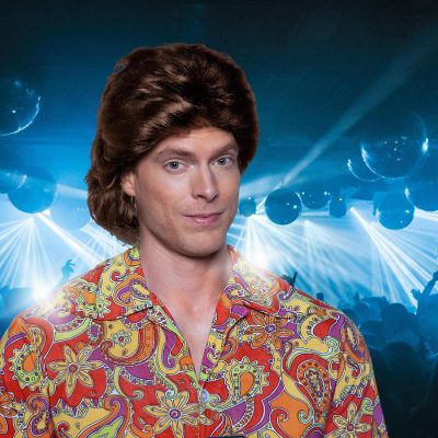 70's Disco Adult Costume Wig  Brown Image 1