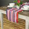 71" Red  White and Blue Americana Striped Table Runner Image 1