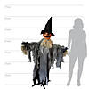 72" Animated Scarecrow Pumpkin with Hat Halloween Decoration Image 1