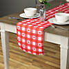 72" Checkered Heart Valentine's Day Table Runner Image 1