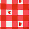 72" Checkered Heart Valentine's Day Table Runner Image 3