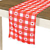 72" Checkered Heart Valentine's Day Table Runner Image 4