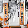 72&quot; Fun &amp; Fa-Boo-Lous Orange Checkerboard Polyester Vertical Banners Set - 2 Pc. Image 1
