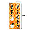 72&quot; Fun &amp; Fa-Boo-Lous Orange Checkerboard Polyester Vertical Banners Set - 2 Pc. Image 1