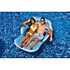 72-Inch Inflatable Blue Love Seat Swimming Pool Float with Convertible Foot Rest Image 4
