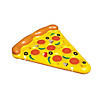 72" Inflatable Yellow and Orange Pizza Slice Swimming Pool Float Raft Image 1