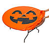72" Jack-O&#8217;-Lantern Fitted Round Plastic Disposable Tablecloth Image 1