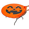 72" Jack-O&amp;#8217;-Lantern Fitted Round Plastic Disposable Tablecloth Image 1
