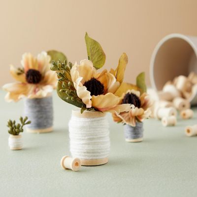 72-Pack Empty Wooden Thread Spools for Crafts, 3 Sizes Image 2