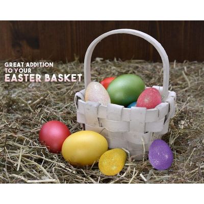 72 Pack Glittery Small Foam Easter Eggs for Crafts, Spring Decor, DIY Projects, Table Centerpieces, Egg Basket Fillers Image 3